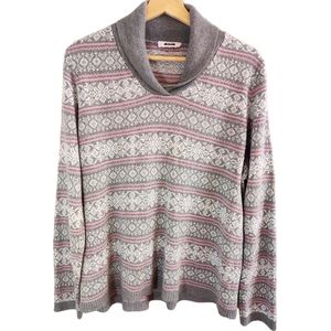 💞HOST PICK Vintage Alia pink and grey patterned sweater